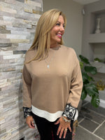 Camel Trim Detail Knit Sophie